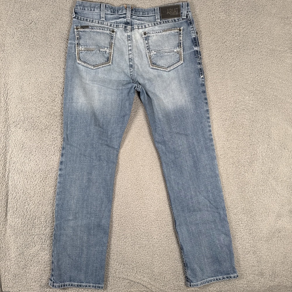 Ariat M2 Jeans Mens 36x34 Traditional Relaxed Boot Cut Dusty Road Blue Denim - Picture 9 of 13